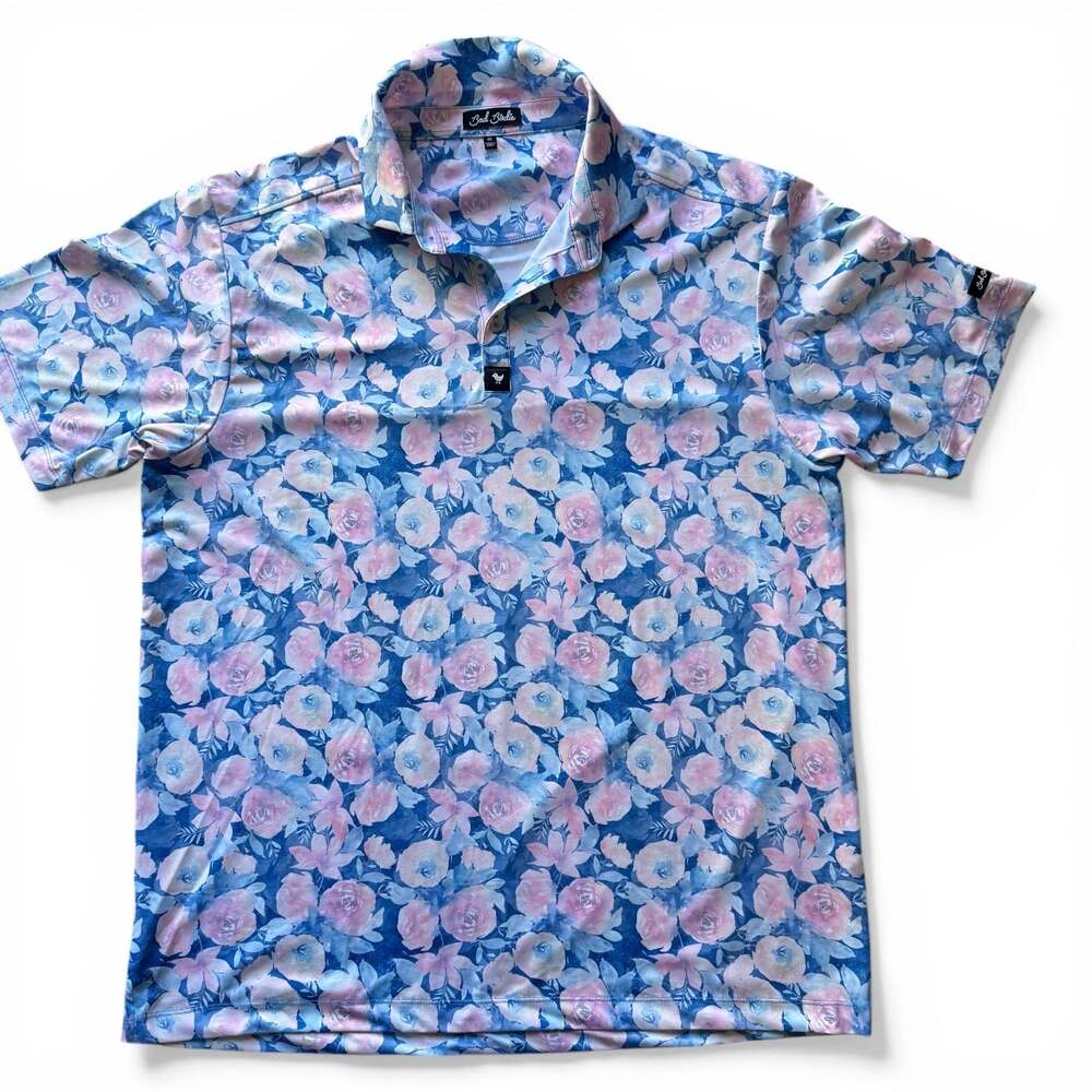 Bundle 4 Bad Birdie Men's Golf Polo Shirts Size XL Floral Geometric Print - Picture 8 of 9